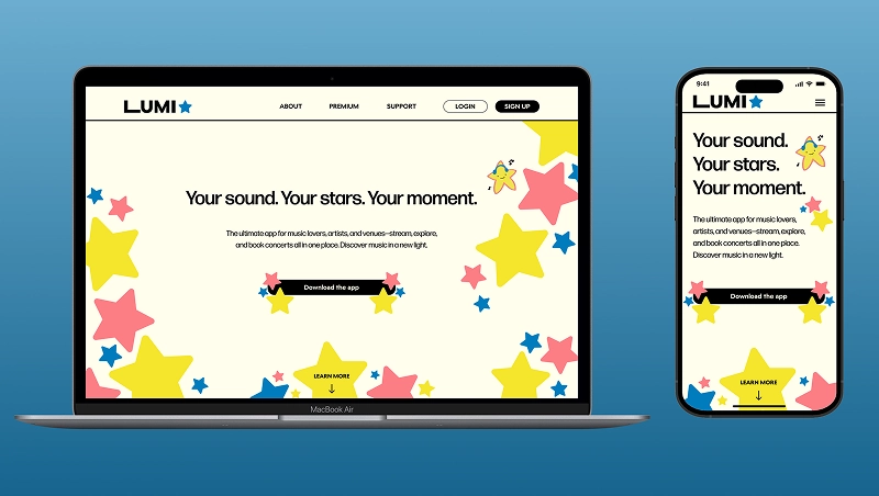 Screenshot of LUMI project