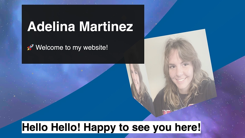 Screenshot of Three.js Website project